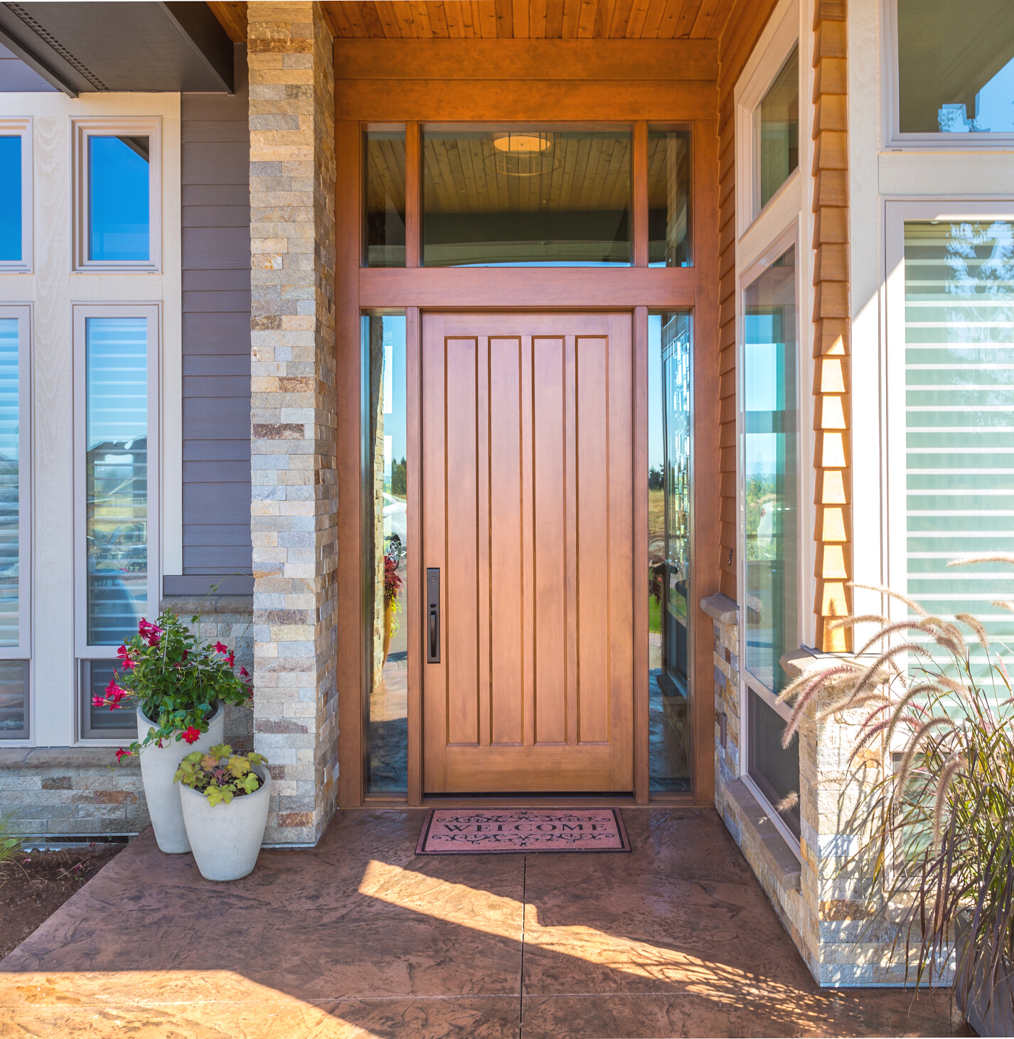 Front Door and Entryway in Luxury Home